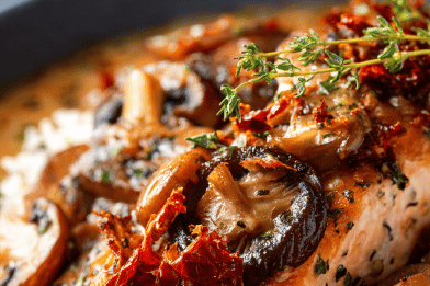 Salmon with Orange Mushrooms