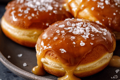 Salted Caramel Doughnuts