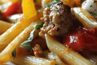 Sausage Pepper Pasta Twist