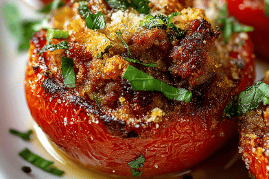 Sausage Roasted Tomatoes