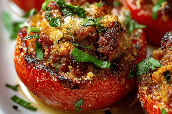 Sausage Roasted Tomatoes