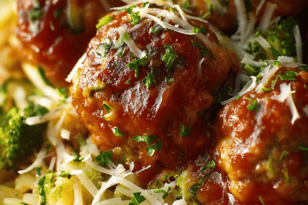 Sausage Zucchini Meatballs Orzo Broccoli