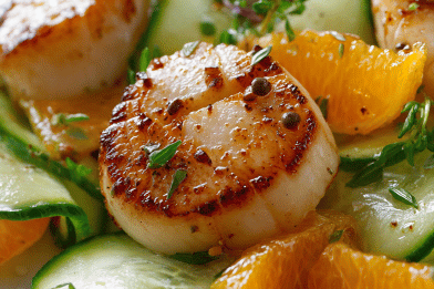Scallop Orange Salad Tulips