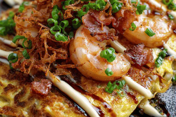 Seafood Cabbage Omelette