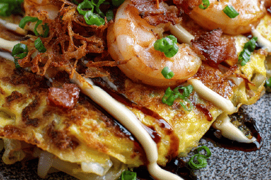 Seafood Cabbage Omelette