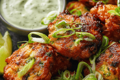 Shrimp Fritters Lime Mayo
