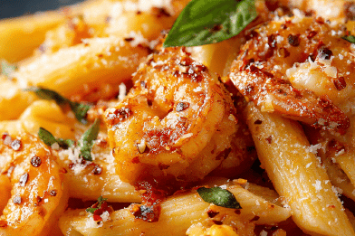 Shrimp Spicy Penne Twist