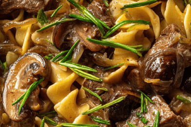 Slow Cooker Beef Stroganoff Twist
