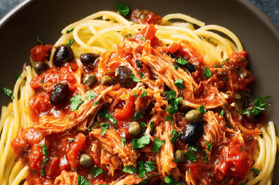 Smoky tomato tuna sauce