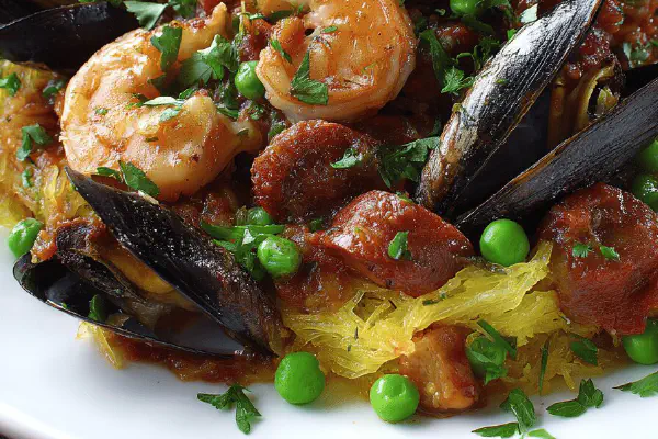 Spaghetti Squash Paella Twist