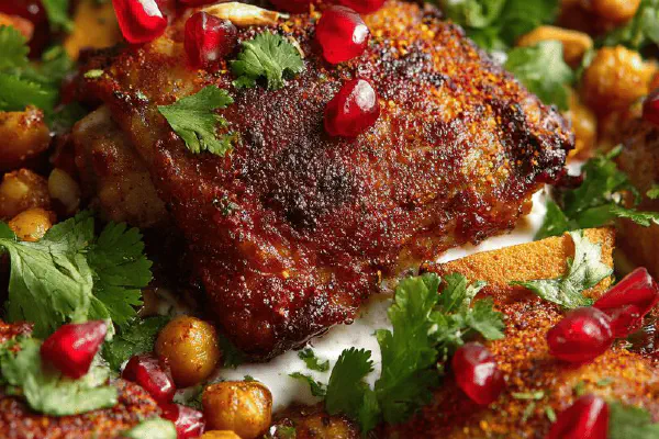 Spiced Chickpea Chicken Fatteh