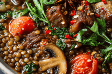 Spiced Lentil Beef Stew