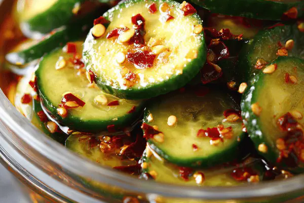 Spiced Pickled Cucumbers