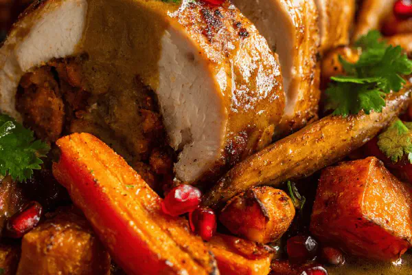 Spiced Turkey Roast with Carrots