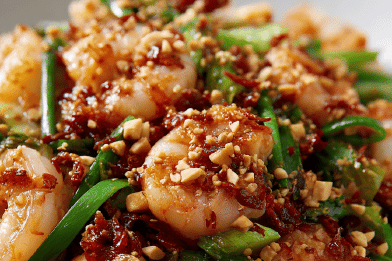 Spicy Kimchi Shrimp Sauté