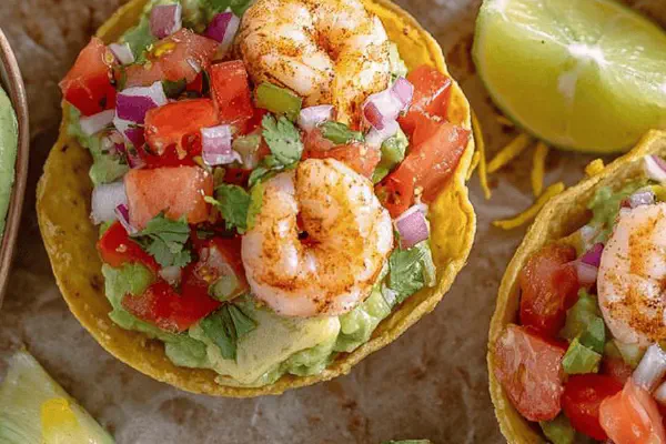 Spicy Shrimp Tostada Cups