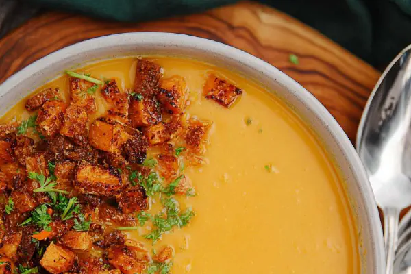 Spicy Sweet Potato Chorizo Bisque