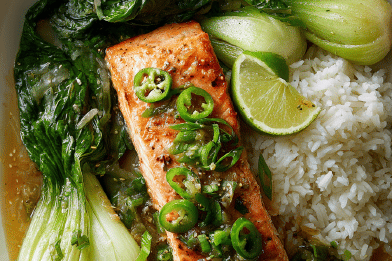Steamed Asian Salmon Twist