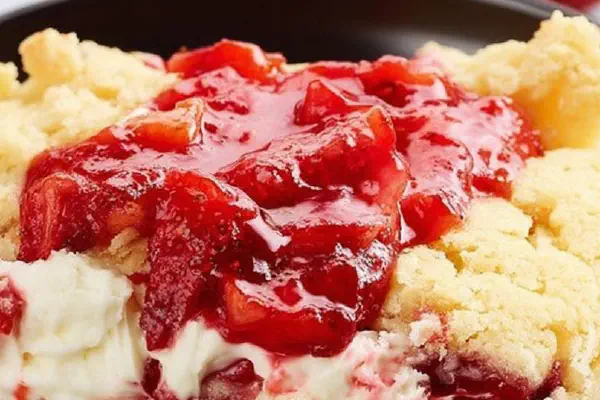 Strawberry Cheesecake Dump Cake