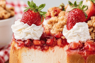 Strawberry Crunch Cheesecake
