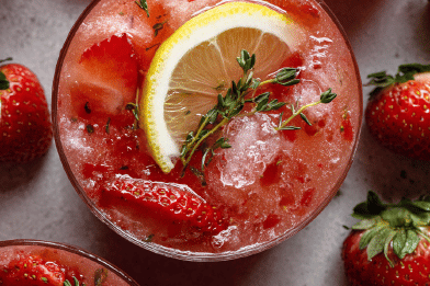 Strawberry Thyme Gin Smash