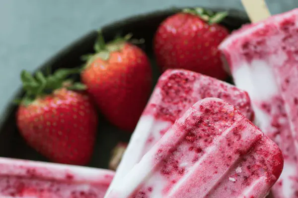 Strawberry Yogurt Popsicles