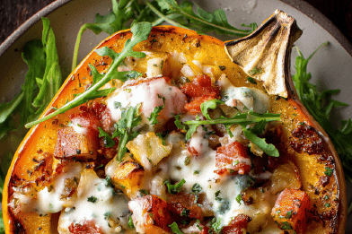Stuffed Cheese Potato Squash
