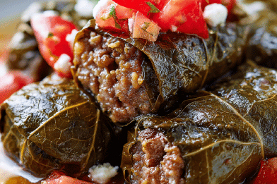 Stuffed Grape Leaves Twist