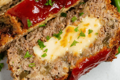 Stuffed Mozzarella Meatloaf