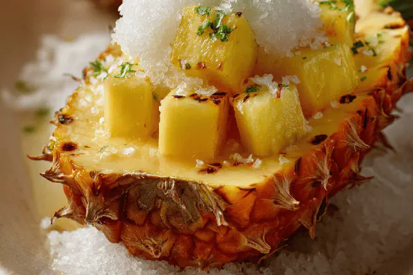 Stuffed Pineapple with Lime Granita