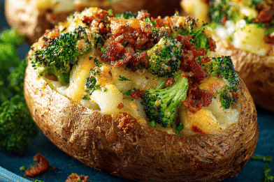 Stuffed Potatoes Broccoli Sausage