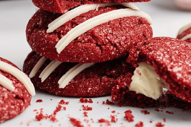 Stuffed Red Velvet Cookies