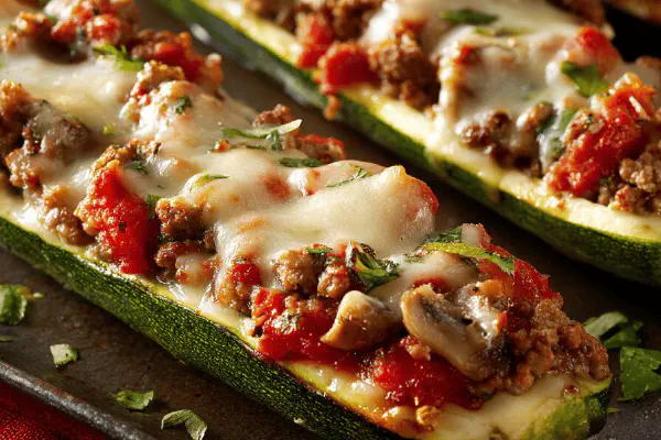 Stuffed Zucchini Gratin