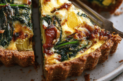 Swiss Chard Bacon Quiche