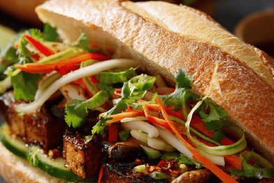 Tofu Mushroom Baguette