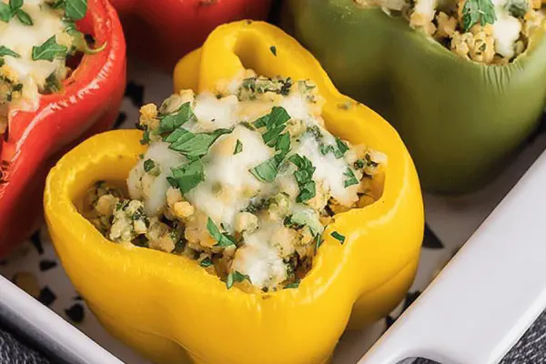 Turkey Cannellini Stuffed Peppers