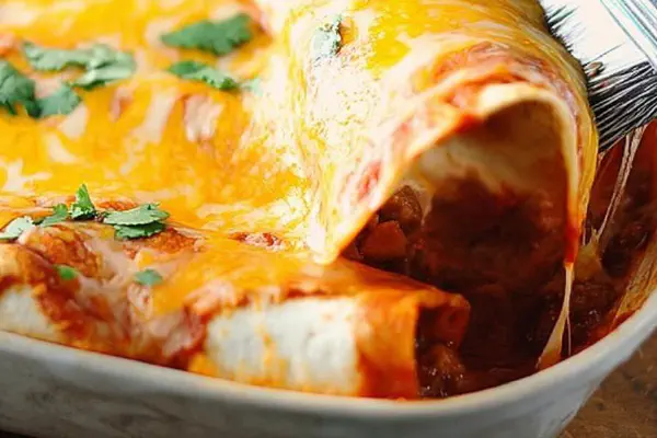 Twisted Beef Enchiladas