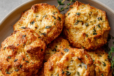 Twisted Gruyère Thyme Biscuits
