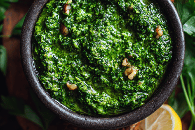 Twisted Parsley Spinach Pesto