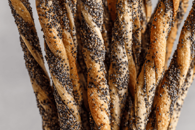 Twisted Sesame Gressins
