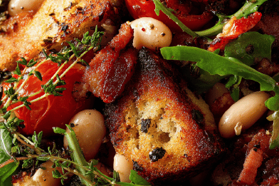 Twisted White Bean Panzanella