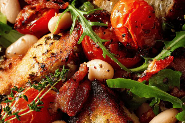 Twisted White Bean Panzanella