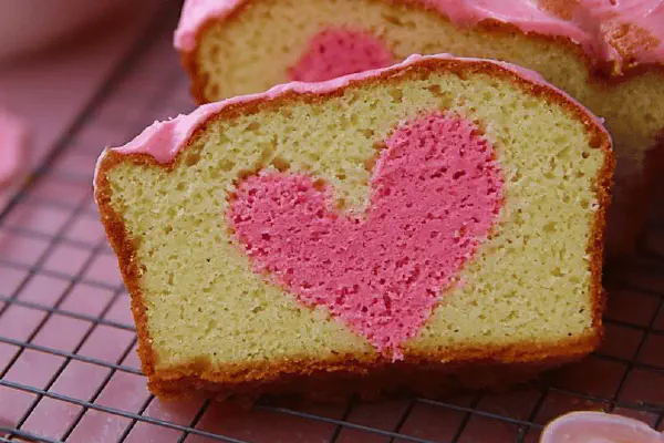 Valentine's Peekaboo Pound Cake