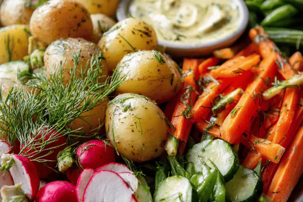 Vegetable Platter with Garlic Aioli