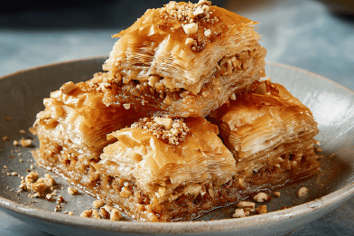 Walnut Almond Honey Baklava