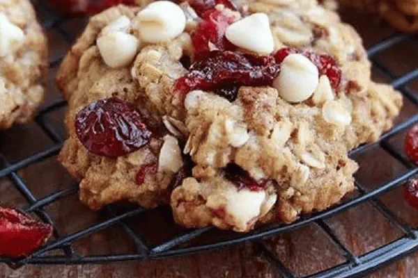 White Chocolate Cranberry Oatmeal Cookies