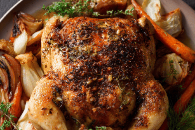 White Wine Thyme Roast Chicken
