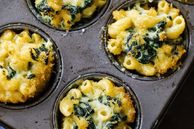 Whole Wheat Spinach Mac Bites
