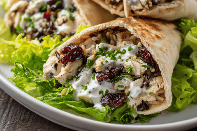 Wild Rice Chicken Pita